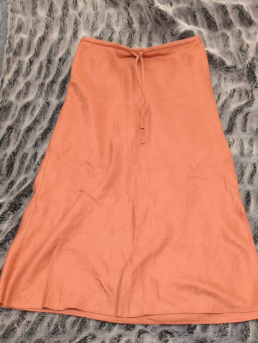 Madewell Linen-Blend Drawstring Midi Slip Skirt